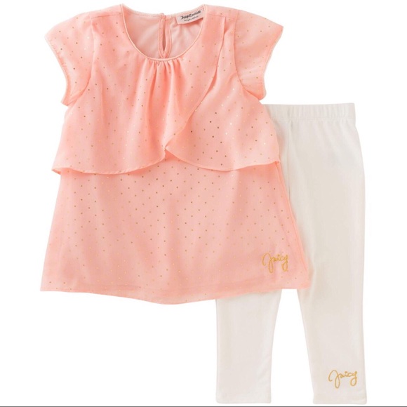 Juicy Couture Printed Metallic Blouse & Leggings - Picture 2 of 2